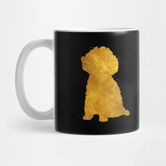 Toy Poodle golden art by Yahya Art